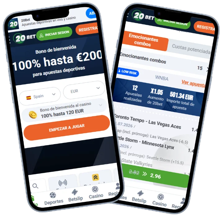 20Bet Casino App Móvil 20Bet Casino aplicación móvil con apuestas deportivas, bonos y acceso al casino
